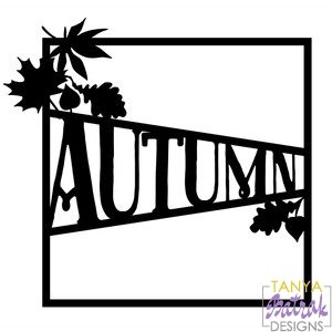 Autumn Photo Frame with Leaves
