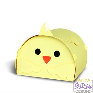 Chick Easter Treat Box svg cut file