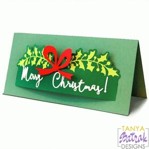 Christmas Card With 3D Element svg cut file