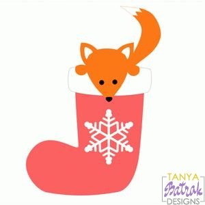 Christmas Stocking With Fox
