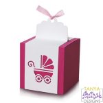 Cube Box With Baby Carriage svg cut file