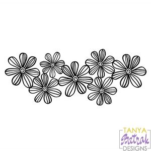 Download Flower Border svg cut file for Silhouette, Sizzix, Sure ...