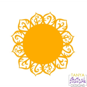 Flower Doily with Petals svg cut file