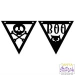Halloween Banners with Skull & Boo