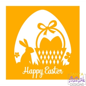 Happy Easter Background svg cut file