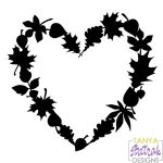 Heart Of Leaves svg cut file