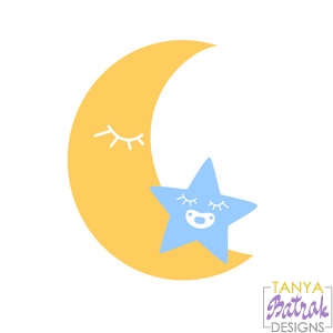 Moon And Star svg cut file