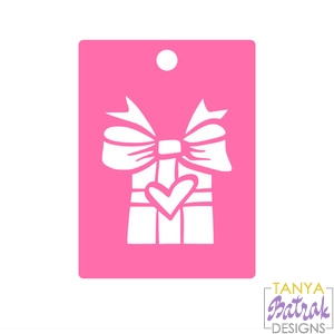 Present Box Tag svg cut file