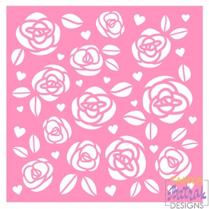 Roses Background/Stecil svg cut file