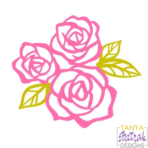 Download Roses Bouquet svg cut file for Silhouette, Sizzix, Sure ...