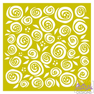 Simple Roses Background Stecil svg cut file