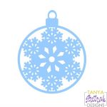 Snowflake Ornament on Christmas Ball