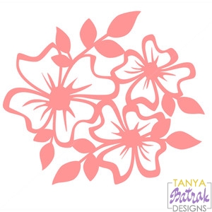 Spring Flowers Bouquet svg cut file for Silhouette, Sizzix, Sure Cuts A