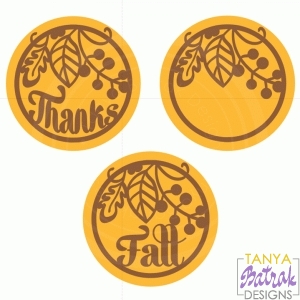 Thanks And Fall Labels svg cut file