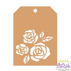 Download Three Roses Flower Tag svg cut file for Silhouette, Sizzix ...