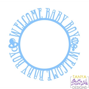Download Welcome Baby Boy svg cut file for Silhouette, Sizzix, Sure Cuts A Lot, Cricut