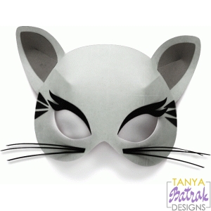 3D Cat Mask svg cut file