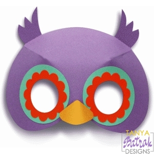 3D Owl Mask svg cut file
