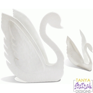3D Swan svg cut file