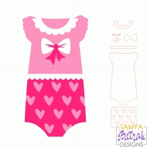 Download Baby Girl Onesie svg cut file for Silhouette, Sizzix, Sure ...