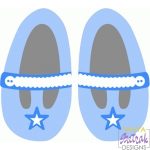 Blue Baby Shoes svg cut file