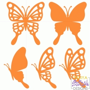 Butterflies Set Design Type 1 svg cut file