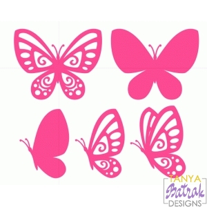Butterflies Set Design Type 2 svg cut file