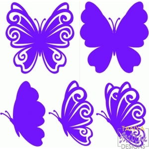 Butterflies Set Design Type 3 svg cut file