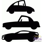 Cars Silhouettes Three Models svg cut file