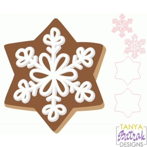Christmas Cookie Star svg cut file