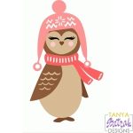 Cute Winter Owl svg cut file