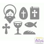 Easter Icons Set svg cut file