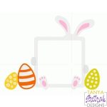 Easter Photo Frame With Bunny svg cut file