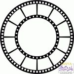 Film Circle Frame (12 Photos) svg cut file