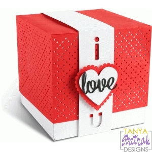 Gift Box Love svg cut file