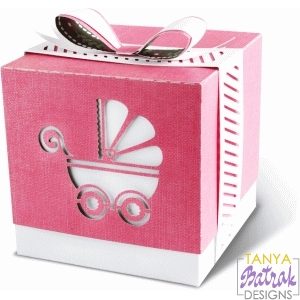 Download Gift Box With Baby Carriage Svg File