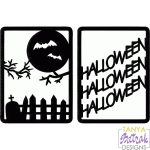 Halloween Cards 2 designs svg cut file