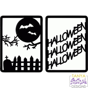 Download Halloween Cards 2 designs svg file