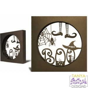 Download Halloween Shadow Box Boo svg cut file for Silhouette ...
