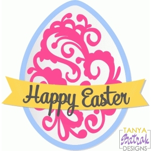 Happy Easter Card svg cut file