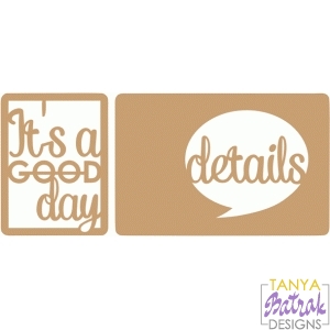 Journaling Cards Good Day svg cut file