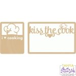 Kiss The Cook Cards svg cut file