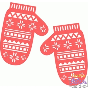 Knitted Mittens svg cut file