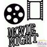 Movie Night svg cut file