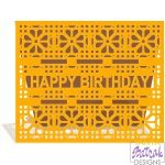 Ornate Happy Birthday Card svg cut file