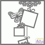 Page Frame (Butterfly) svg cut file