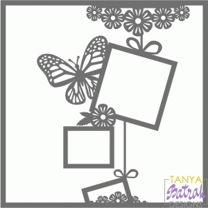 Download Page Frame (Butterfly) svg cut file for Silhouette, Sizzix ...