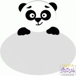 Panda Label svg cut file