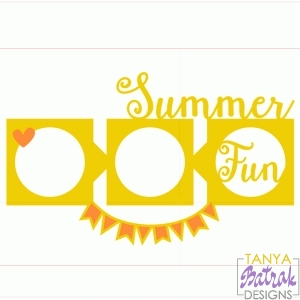 Photo Frame Summer Fun svg cut file