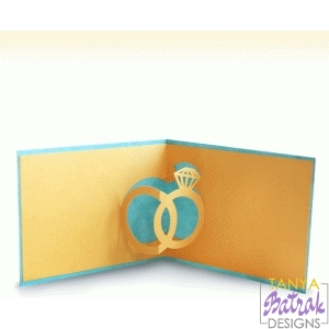 Pop Up Card With Rings svg cut file